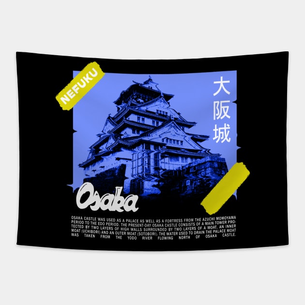 Osaka Castle Tapestry by nefuku