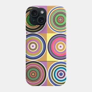 Colorful Circles inside Squares Phone Case