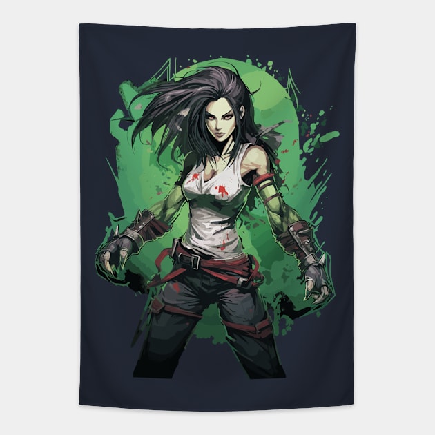 The Monster Anime Girl Tapestry by Atomic Blizzard