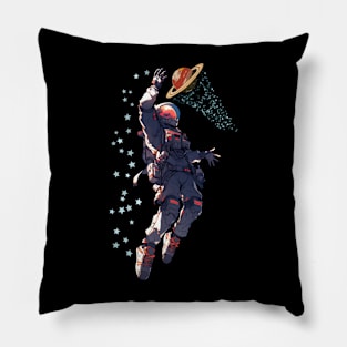 astronaut plays basketball Pillow