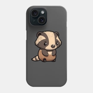 Adorable badger cub Phone Case