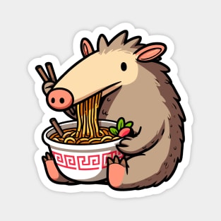 Aardvark Eating Ramen Magnet