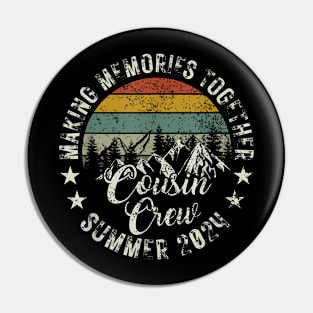 Cousin Crew 2024 Summer Vacation Beach Family Trips Matching Pin