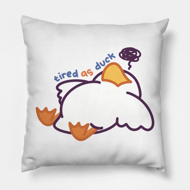 Tired as Duck Pillow by Meil Can