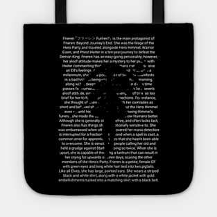 Frieren the Slayer Sousou no Frieren Anime Black and White Aesthetic Typography Art SNF-181 Tote