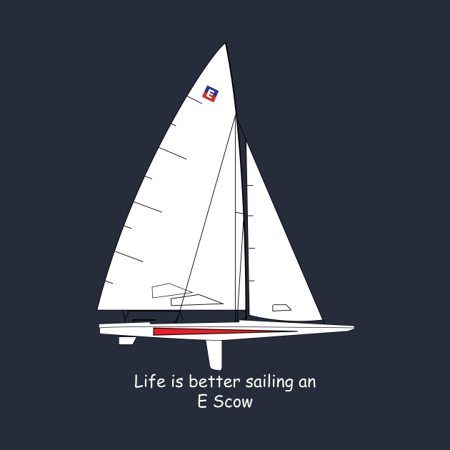 E Scow Sailboat - Life is better sailing an E Scow by CHBB