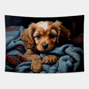 Cute spaniel puppy Tapestry