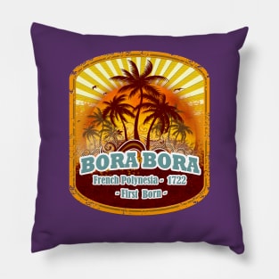 Bora Bora Sunset Paradise Pillow