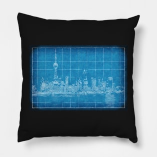 Shanghai Blueprint Pillow