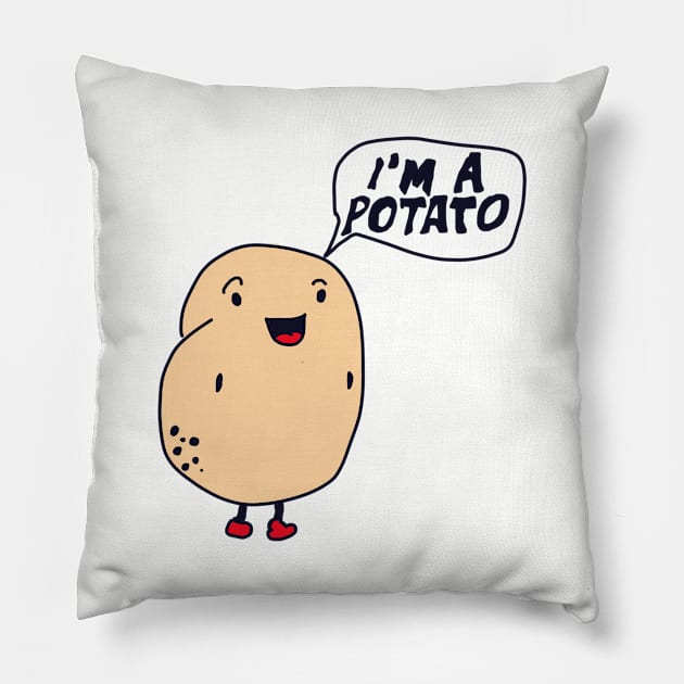 I'm A Potato Pillow by VintageArtwork