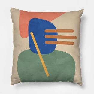 Nordic Scandi Colorful Abstract Shapes Pillow