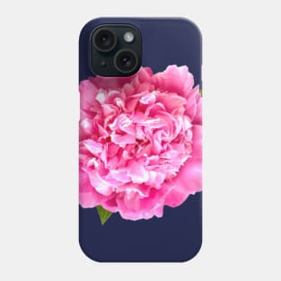 Pink Peony Close-up with Leaves Phone Case