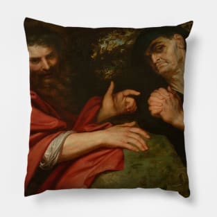 Democritus and Heraclitus by Peter Paul Rubens Pillow