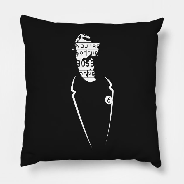 McGoohan in the Middle (alternative typeface) Pillow by thisleenoble
