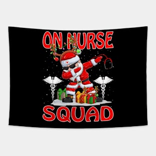 Christmas On Nurse Squad Reindeer Pajama Dabing Santa Tapestry