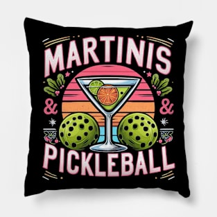 Martinis & Pickleball Design #2 Pillow