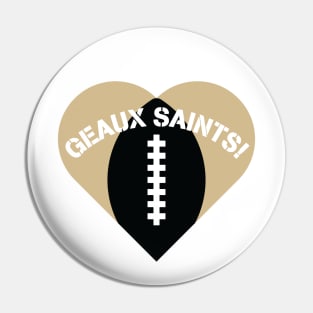 Heart Shaped New Orleans Saints Pin