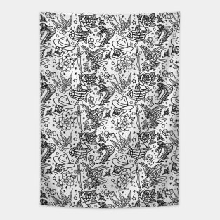 American Traditional Tattoo Flash pattern variant Tapestry