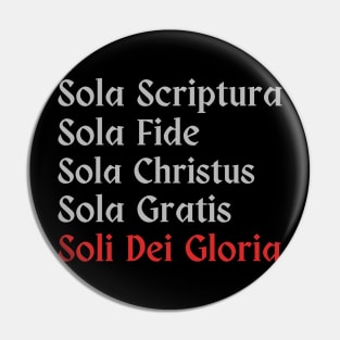 Five Solas with light gray text Pin