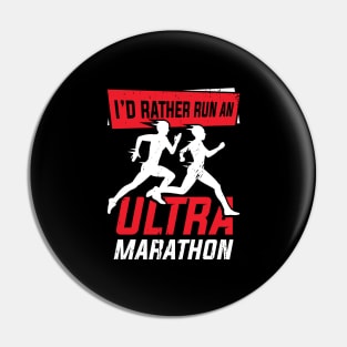 Ultra Marathon Running Marathoner Runner Gift Pin