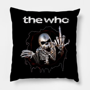 vintage horror the who band Pillow