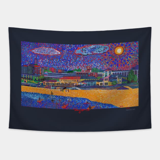 Bondi Beach Art Tapestry by tobycentreart