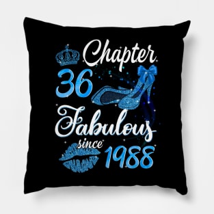 Womens Chapter 36 EST 1988 36 Years Old 36th Birthday Pillow