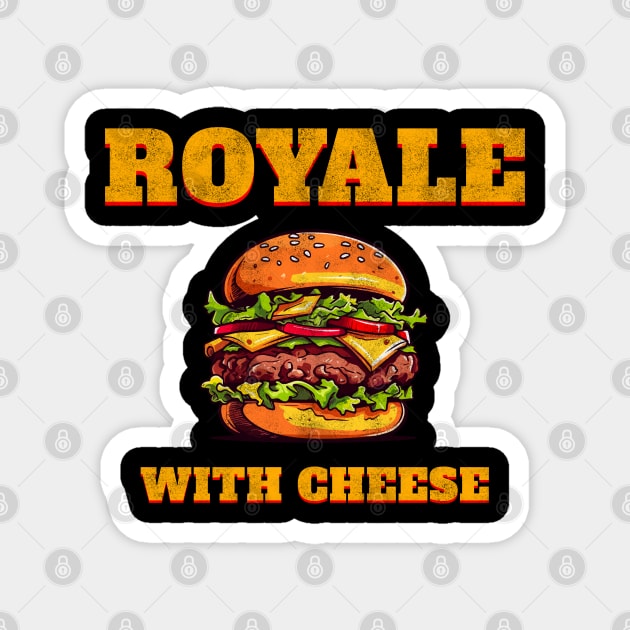 Royale With Cheese Retro Burger Magnet by Stylecombinator