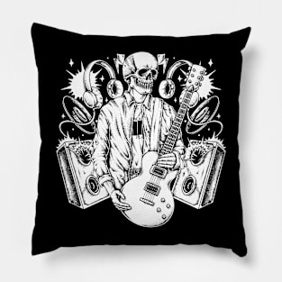 Skeleton Guitar Pillow