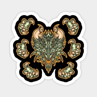 dragon hands Magnet