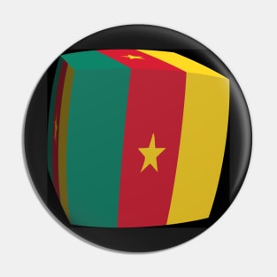 Cameroon Flag cubed. Pin