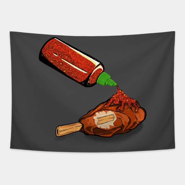 Chicken wing Tapestry by ASkelin
