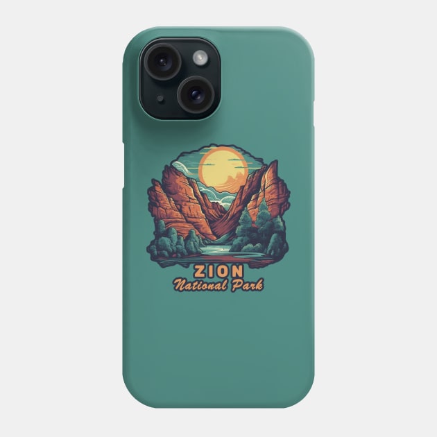 Zion National Park Phone Case by GreenMary Design