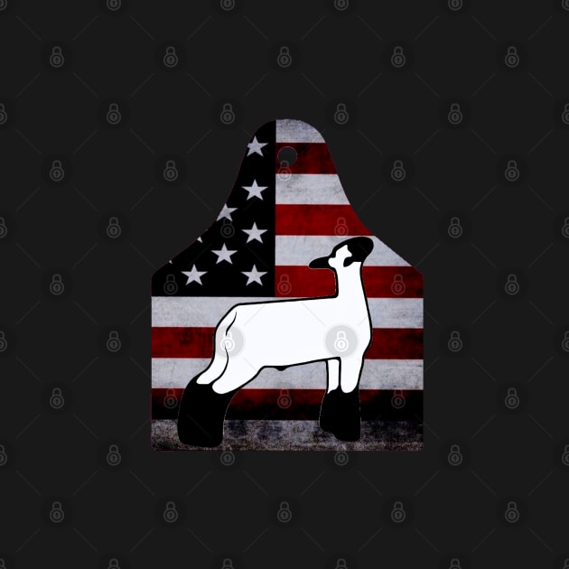 American Flag Ear Tag - Market Lamb 1 - NOT FOR RESALE WITHOUT PERMISSION by l-oh