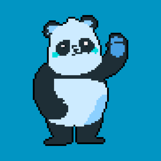 Panda Prowess: Pixel Art Design for Fashionable Attire by Pixel.id