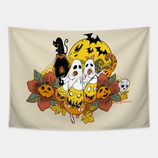 Halloween Love Fall Colors Tapestry