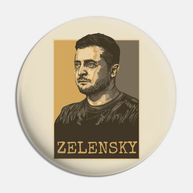 Ukrainian President Volodymyr Zelensky Pin by ComPix