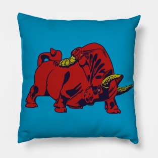 Big red bull Pillow