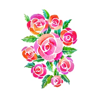 watercolor vintage roses T-Shirt