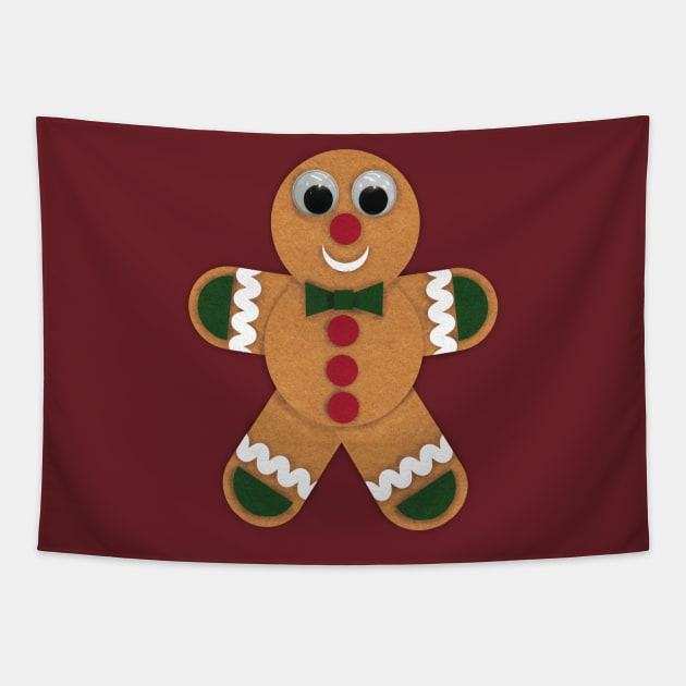 Christmas Felt Gingerbread Tapestry by LMHDesigns