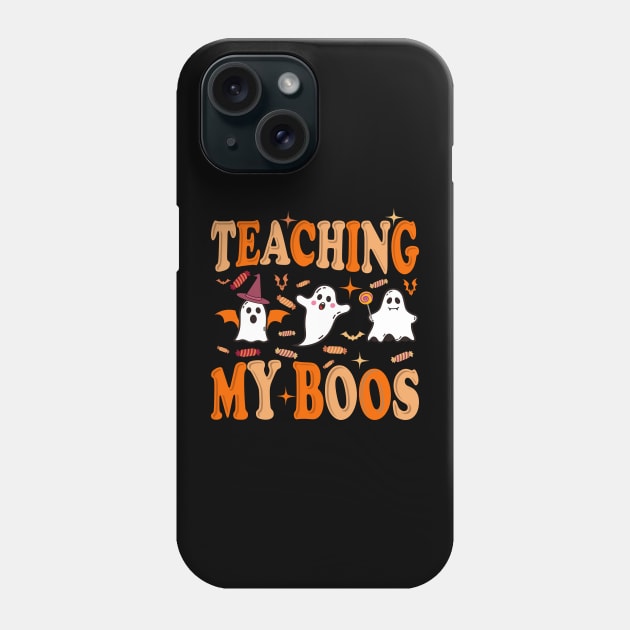 ghost boo halloween teaching my boos halloween costume idea for Teacher Student Phone Case by greatnessprint