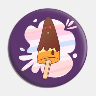 Pastel Goth Ghost Ice Cream cone shape Pin