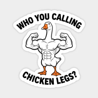 Funny Bodybuilding Duck Magnet