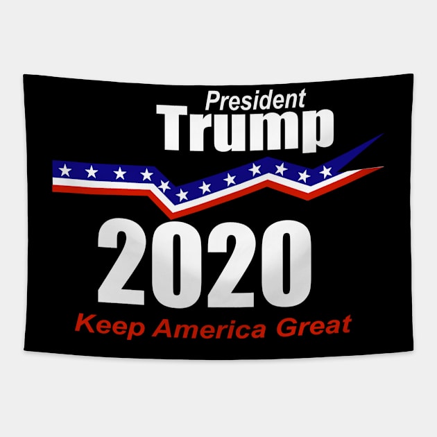 President Trump 2020 Keep America Great Tapestry by ChrisWilson