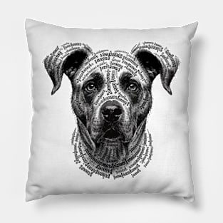 Canine Chronicle: A Portrait in Words Pillow