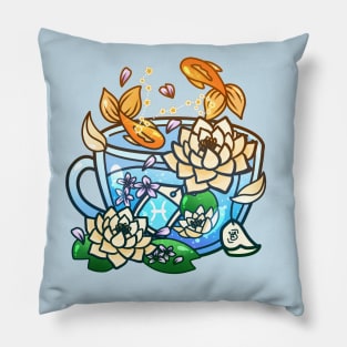 Pisces Zodiac Teacup Pillow