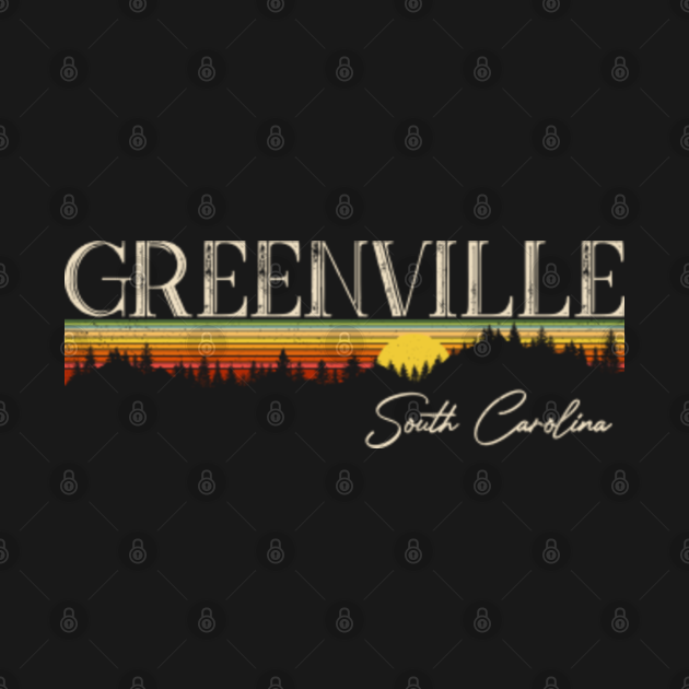 Greenville South Carolina Retro Vintage Custom Greenville South
