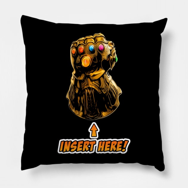 Infinity Gauntlet Pillow by ianromieonaartworks