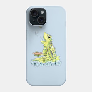 Enjoy The Little Things Watercolor Frog and Fly Phone Case