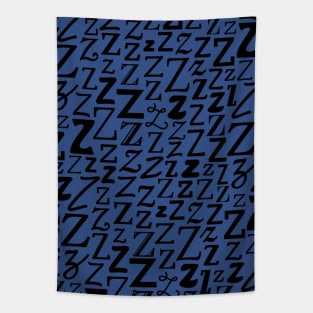 Z - Typography (Black) Tapestry